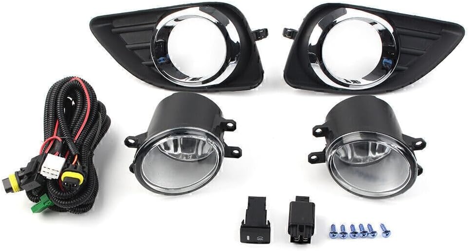 ya 4 8.10 for Toyota for Camry 2010-11 Fog Light Bumper Lamp Cover+Wiring Harness+Switch 2x
