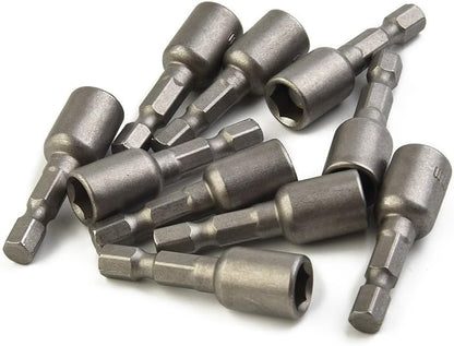 ya 26 10.21 baidi Nut Setter 10pcs Set Nut Driver 8mm 5/16 Socket Adapter Hex Drill Bit Nobby-2