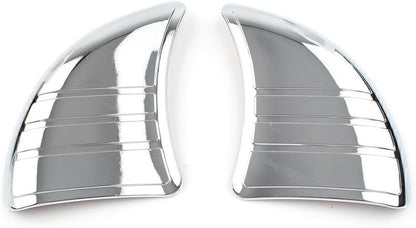 ya 4 8.10 Tri-Line Inner Fairing Mirror Cover Plugs Fit for Harley Touring Glide Chrome