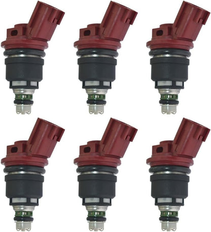 ya 10 9.16 baidi for Nissan Skyline R33 RB25DET ECR33 300ZX 16600-RR544 6Pcs Fuel Injectors 740cc