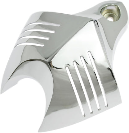 ya 2 8.15 Chrome V-Shield Horn Cover Fit for Harley Softail Dyna Glide Twin Cam Touring