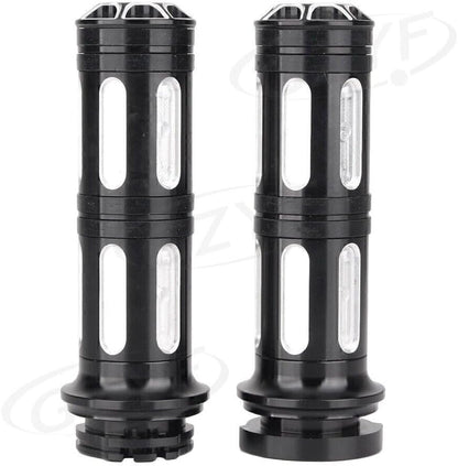 ya 6 8.24 baidi 2X CNC 1 Handlebar Hand Grips Fit Harley Touring Road Street Glide 1996-2007