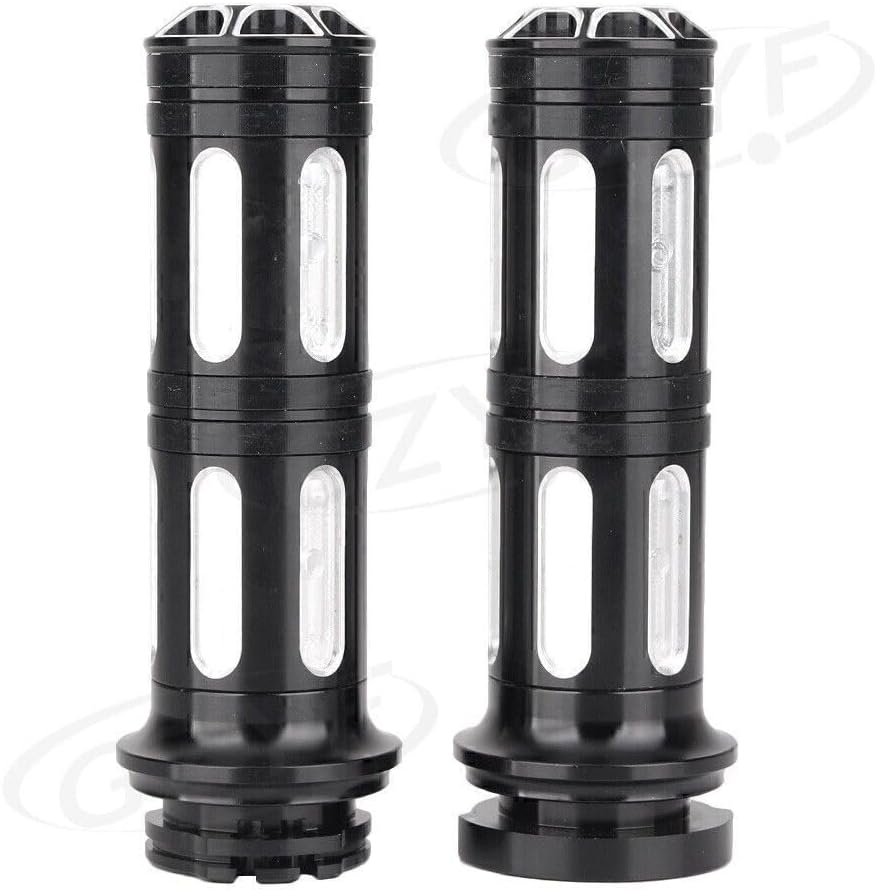 ya 6 8.24 baidi 2X CNC 1 Handlebar Hand Grips for Harley Touring Road Street Glide 1996-2007