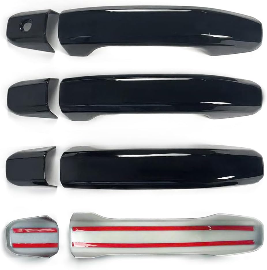 ya 10 9.16 baidi for 2014-2024 for Chevy for Silverado for GMC for Sierra Gloss Black Door Handle Covers w/PsgrKH