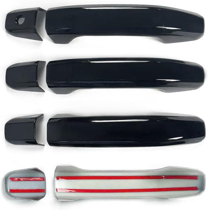 ya 10 9.16 baidi for 2014-2024 for Chevy for Silverado for GMC for Sierra Gloss Black Door Handle Covers w/PsgrKH