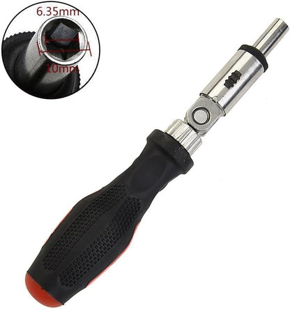 ya 26 10.21 baidi Ratchet Screwdriver Left Right Rotating TPR Handle Wear-resistant 1 Pc