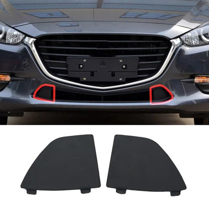 ya 2 8.15 2PCS Front Bumper Lower Grille Tow Hook Cover for Mazda 3 2017-2018 B63B-50-101