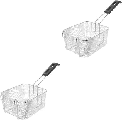 ya 14 9.20 baidi 2 Count Stainless Steel Frying S n Deep Basket with Handle Fryer Strainer-1