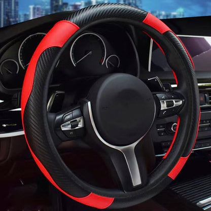 ya 28 10.13 zhengce 15 inch 38cm Steering Wheel Covers Universal Carbon Fiber Stretch