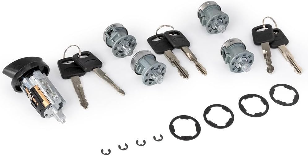 ya 11 9.14 baidiIgnition Cylinder & 4 Door Lock Set 703369 for Ford Econoline Van E150 E250 E350
