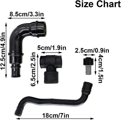 ya 10 9.16 baidi 1.8T Crankcase Breather Hose Pipe Valve Kit for Audi A3 A4 TT for VW for Golf for SEAT 6X