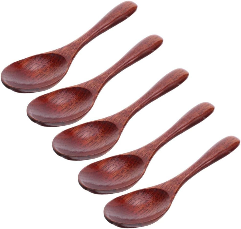 ya 14 9.20 baidi 5 PCS Japanese Lotus Spoon Child Coffee Mixing Spoons Cappuccino-1