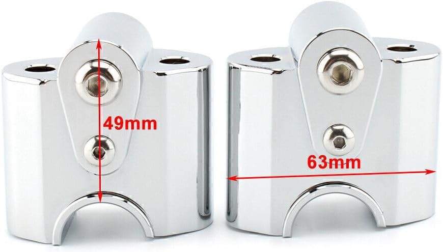 ya 4 8.8.2 Chrome Handlebar Riser Mount Lifting Bar Lift Risers Mounts Spacer for BMW R 18