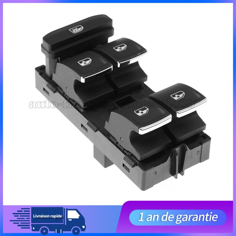 ya 4 8.8 Commande Bouton Leve Vitre Chrome 8 Pin Pour Golf 7 Passat B8 5G0959857C Neuf
