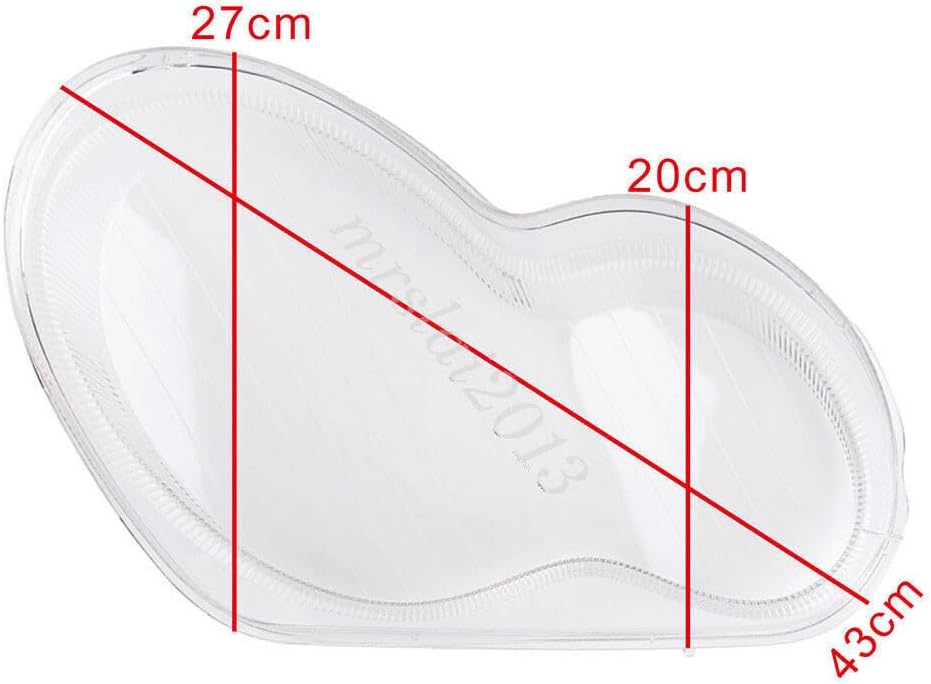 ya 4 8.10 Pair Headlight LampShade Clear Lens Cover For Mercedes 2001-2007 W203 C-Class