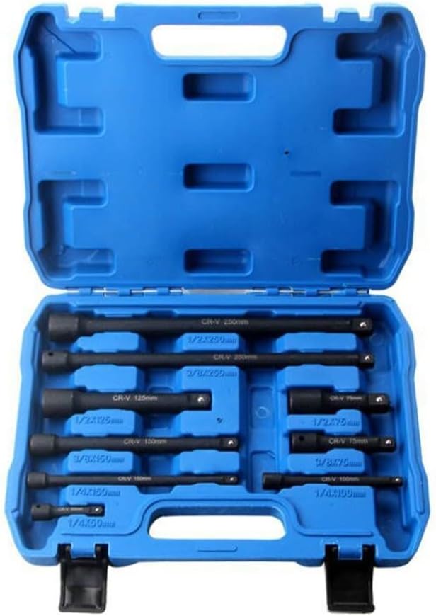 ya 14 9.20 baidi 9PCS Driver Extension Bar Set 1/4 3/8 1/2 Socket Extension with Stora Box-1