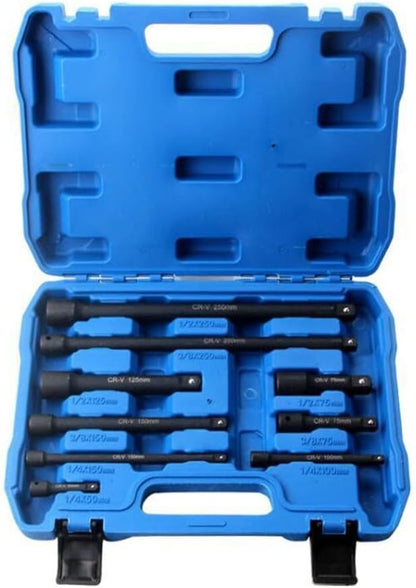 ya 14 9.20 baidi 9PCS Driver Extension Bar Set 1/4 3/8 1/2 Socket Extension with Stora Box-1