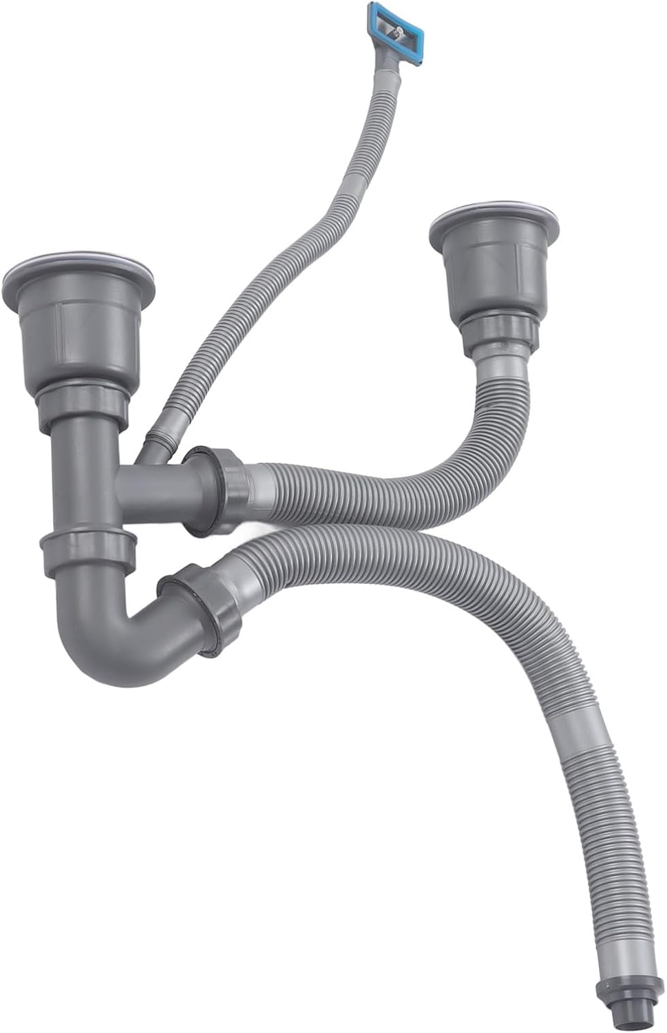 ya 26 10.21 baidi Kitchen Sink Double Hose Drain Kit Quick Draining Expandable Multiple