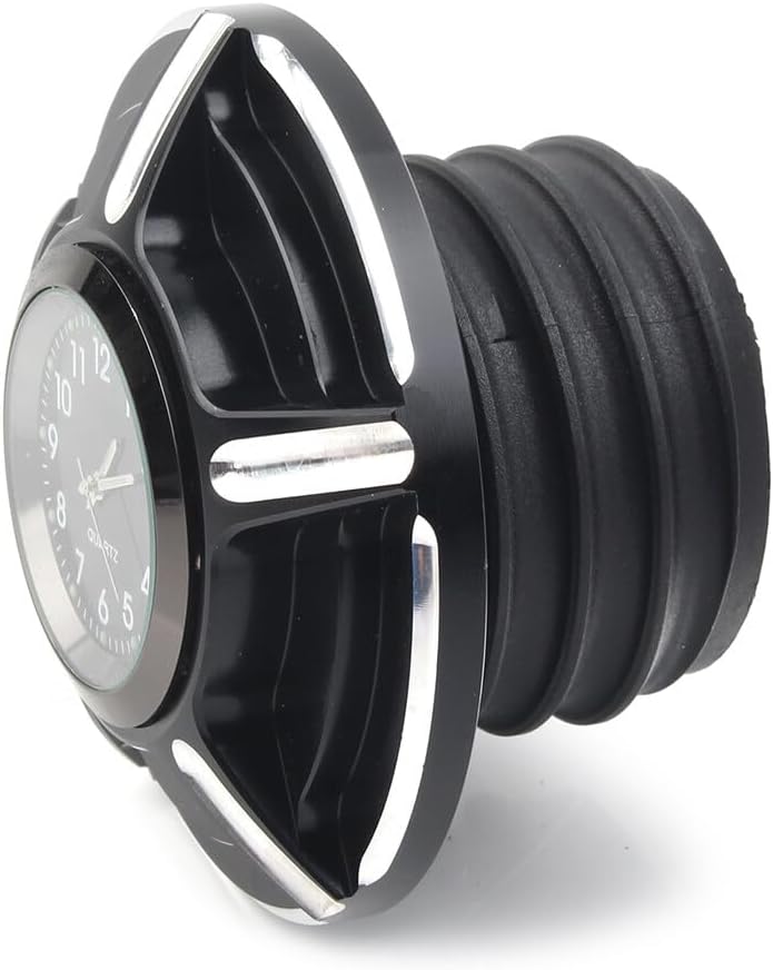 ya 4 8.10 Motorcycle Billet Aluminum Gas Cap Fuel Tank Cover with Watch For Harley