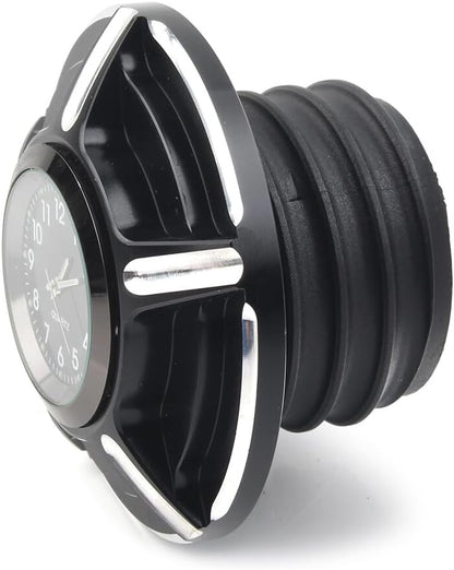 ya 4 8.10 Motorcycle Billet Aluminum Gas Cap Fuel Tank Cover with Watch For Harley