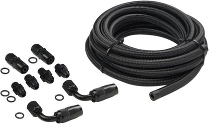 ya 10 9.16 baidi Automatic transmission cooler line kit 6AN hose line kit suitable for 4L60E 4L65E Blk-