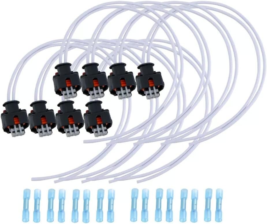 ya 4 8.8.2 8Pcs Injector Pigtails Harness for Chevy for for GMC 2500 3500 2017-24 19368140