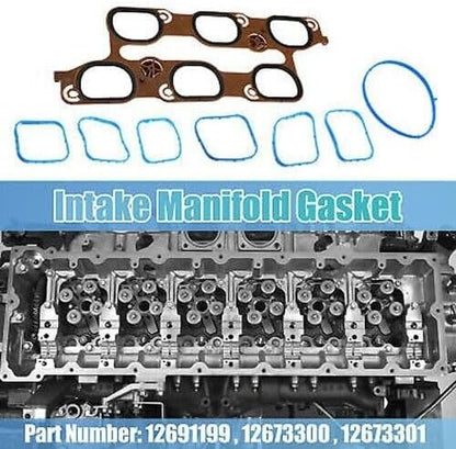 ya 5 8.24 baidi 12673300 Engine Intake for Man ifold Upper and Lower Gasket kit for GMC for Buick Brown