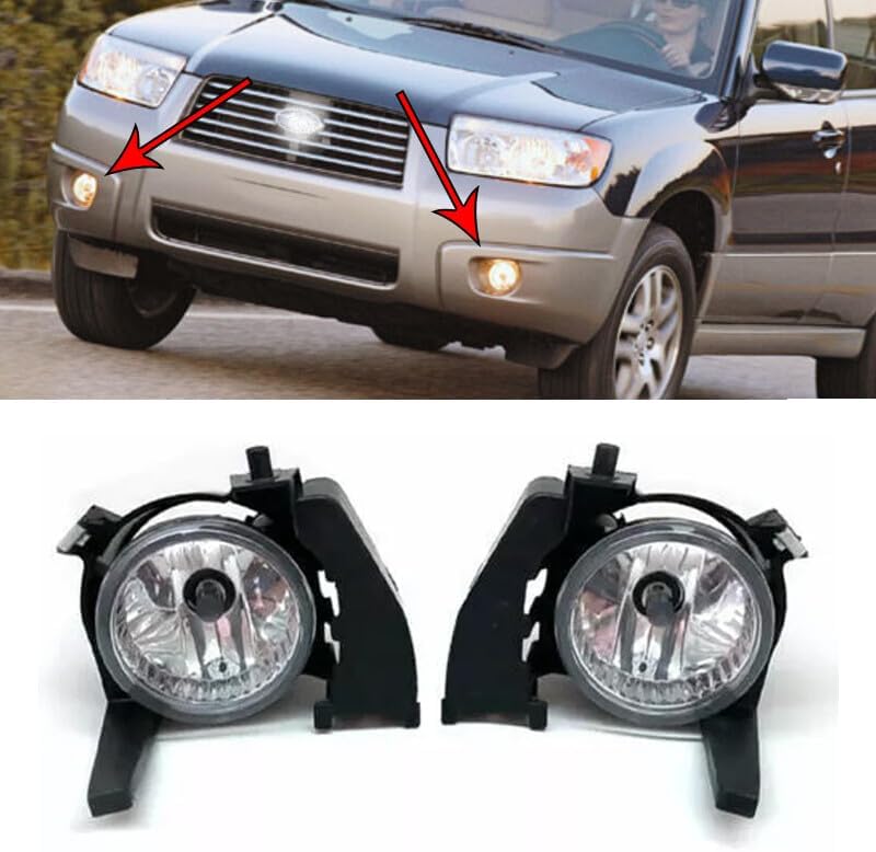 ya 9 10.24 2PCS Front Bumper Glass Lens Fog Lamp Bulb for Subaru for Forester SG 2006-2008