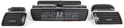 ya 10 9.16 baidi 3* Dashboard AC Air Vent Kit Bright Chrome Fit for VW CC for Passat