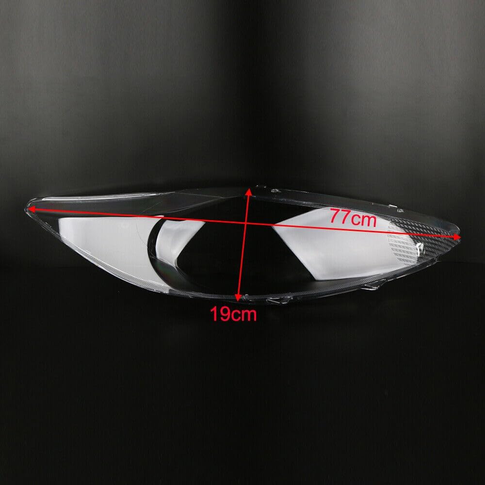 ya 4 8.10 Pair Headlight Headlamp Clear Lens Shell Cover Lenses for Ford Fiesta 2009-2012