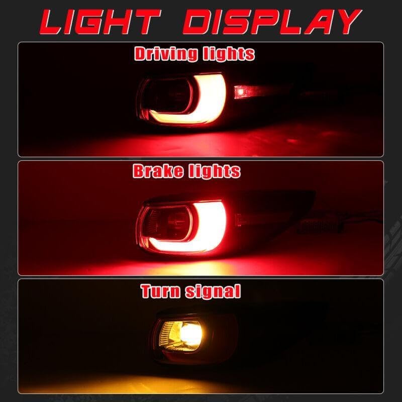 ya 10 9.16 zhengce 1PCS Outer Rear Brake Lamp Tail Light for Mazda CX5 2022-2024 Right Passeng
