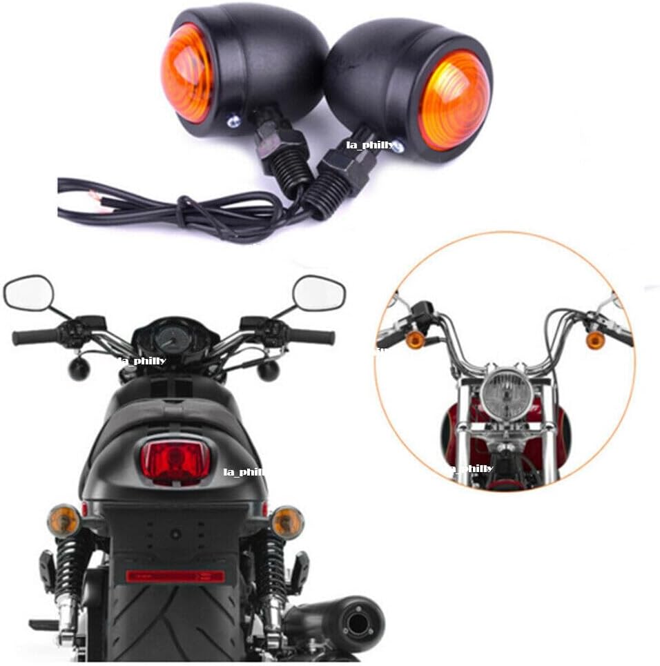 ya 2 8.15 4PCS Motorcycle Bullet Turn Signals Lights Fits for Suzuki Bobber Chopper Cafe Racer