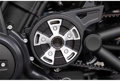 ya 28 10.13 zhengce Left Sprocket Cover Pulley Cover for Sportster S 1250 RH1250 Nightster 9