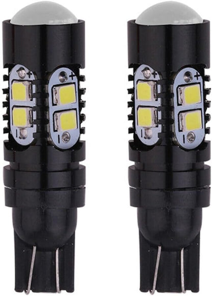 ya 4 8.10 Auto T10 2323 10-SMD LED Bulbs Bright Lights White Lamps 12V 24V