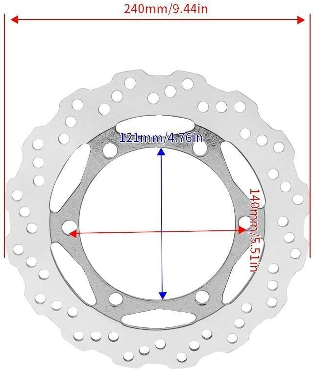 ya 13 9.15 baidi for Kawasaki Rear Brake Disc Rotor KL650 KLR650 2008-2018 41080-0100-11H