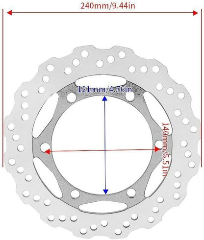 ya 13 9.15 baidi for Kawasaki Rear Brake Disc Rotor KL650 KLR650 2008-2018 41080-0100-11H