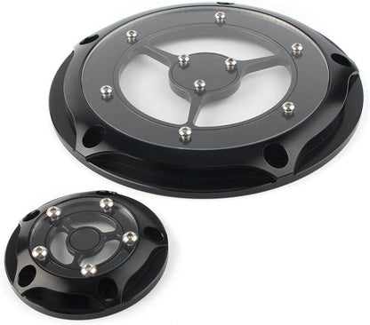 ya 2 8.15 Black Derby Timing Timer Cover for Harley Road King Electra Glide Softail