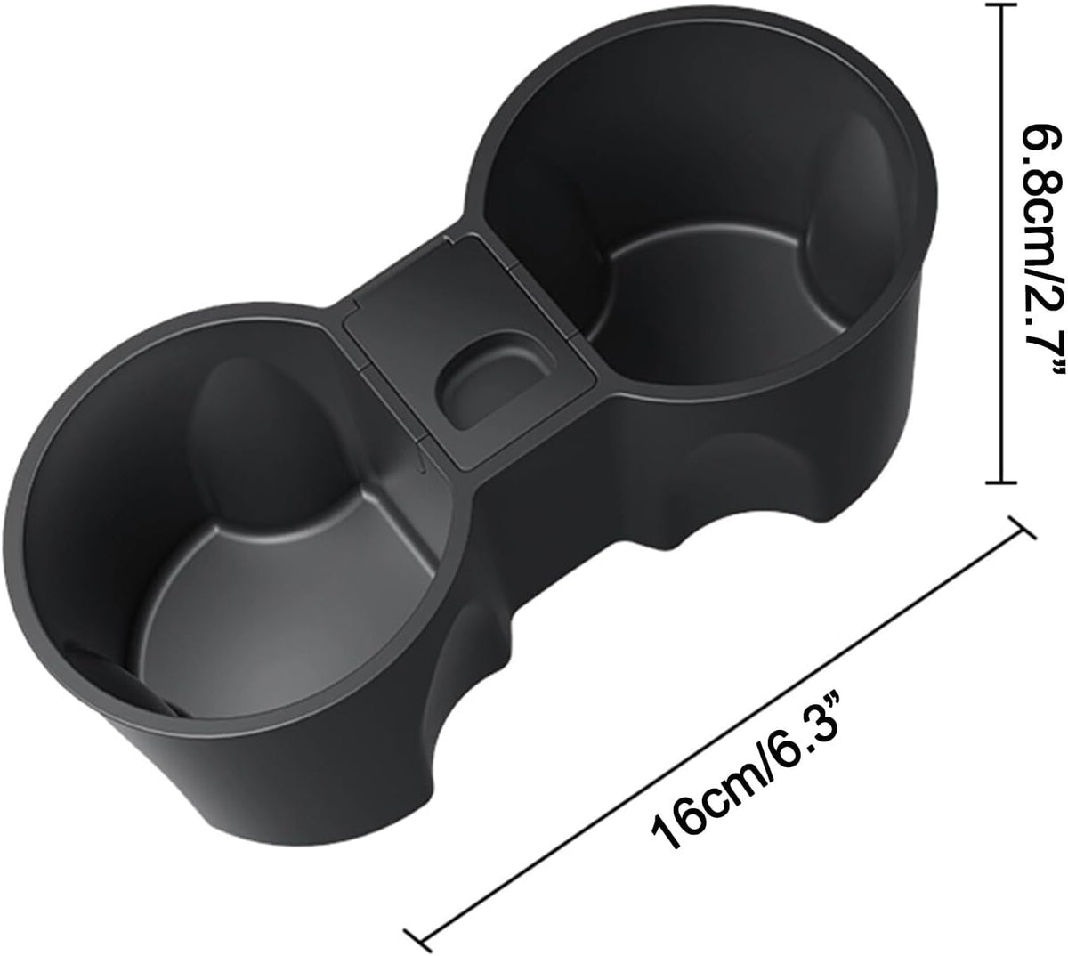 ya 6 8.14 TPE Center Console Water Cup Holder Insert Storage Box Liner for Tesla Model 3/Y