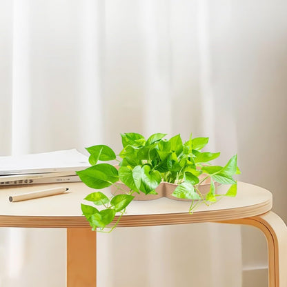 ya 5 8.10 Pot Flower-shaped Tray Office Table Decorative Wood Tea Serving Food
