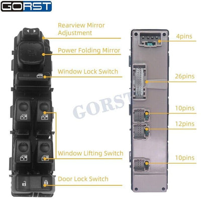 ya 4 8.8 15883319 Power Window Switch for Chevrolet Tahoe Suburban for GMC for Cadillac Escalade 