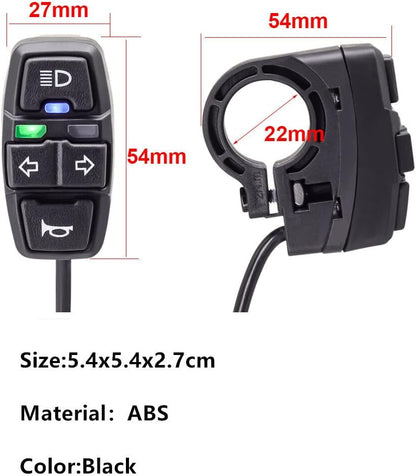 ya 23 10.7 baidi Headlight Turn Signal Horn Switch Button For Motorcycle Ebike Scooter Handlebar