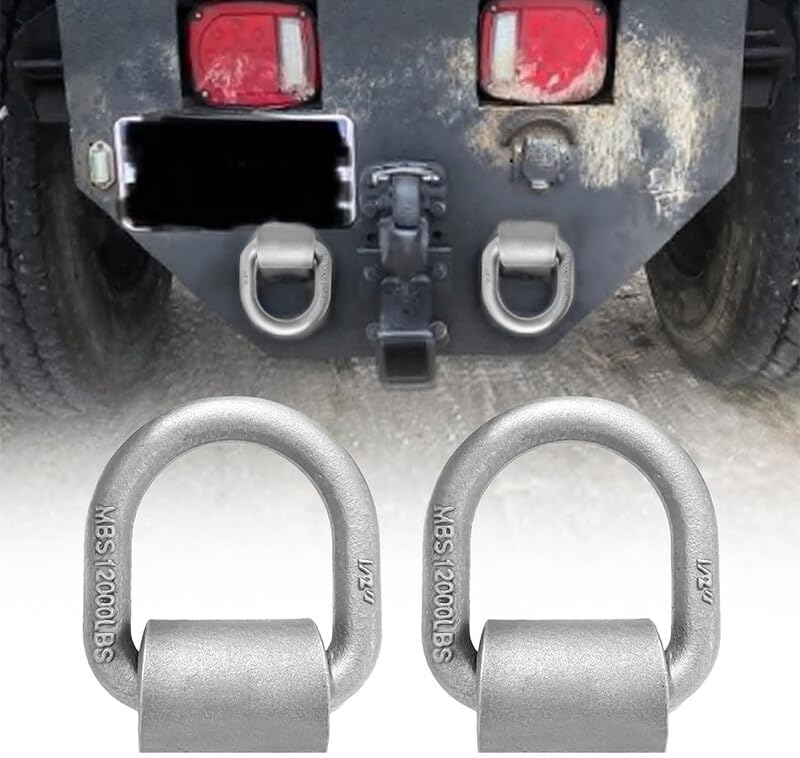 ya 5 8.24 baidi 12 Pack Welded Heavy Duty Trailer Truck D Ring Anchor 1/2 Forged D Ring