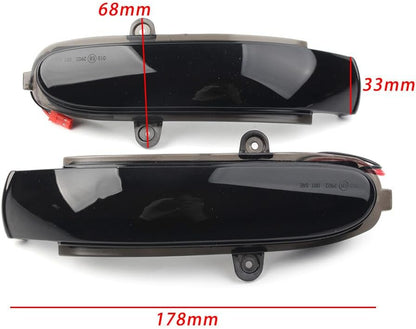 ya 7 8.24 baidi Pair LED Mirror Dynamic Turn Signal Light FOR for Benz C Class W203 S203 CL203 01-07