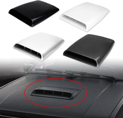 ya 4 8.14 Universal Carbon Car SUV Decorative Air Flow Intake Scoop Bonnet Vent Cover Hood