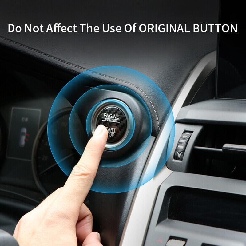 ya 4 8.8.2 Real Carbon Fiber Engine Start Stop Button Sticker for Lexus IS ES GS NX RX LX