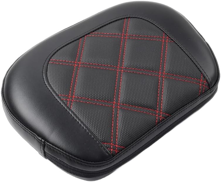 ya 6 8.14 Red Stitching Passenger Sissy Bar Backrest Pad for Harley Electra Road Glide