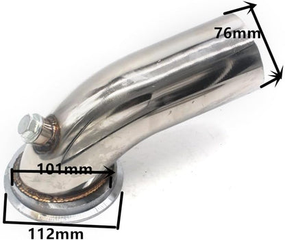 ya 4 8.14 Stainless 90 Degree Downpipe Elbow Adaptor For Holset Turbo HY35 HX HE351