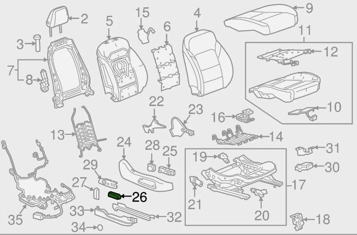 ya 4 8.14 Front Driver Side for SEAT Adjuster Handle Knob for GM for Buick for Chevrolet 13274114