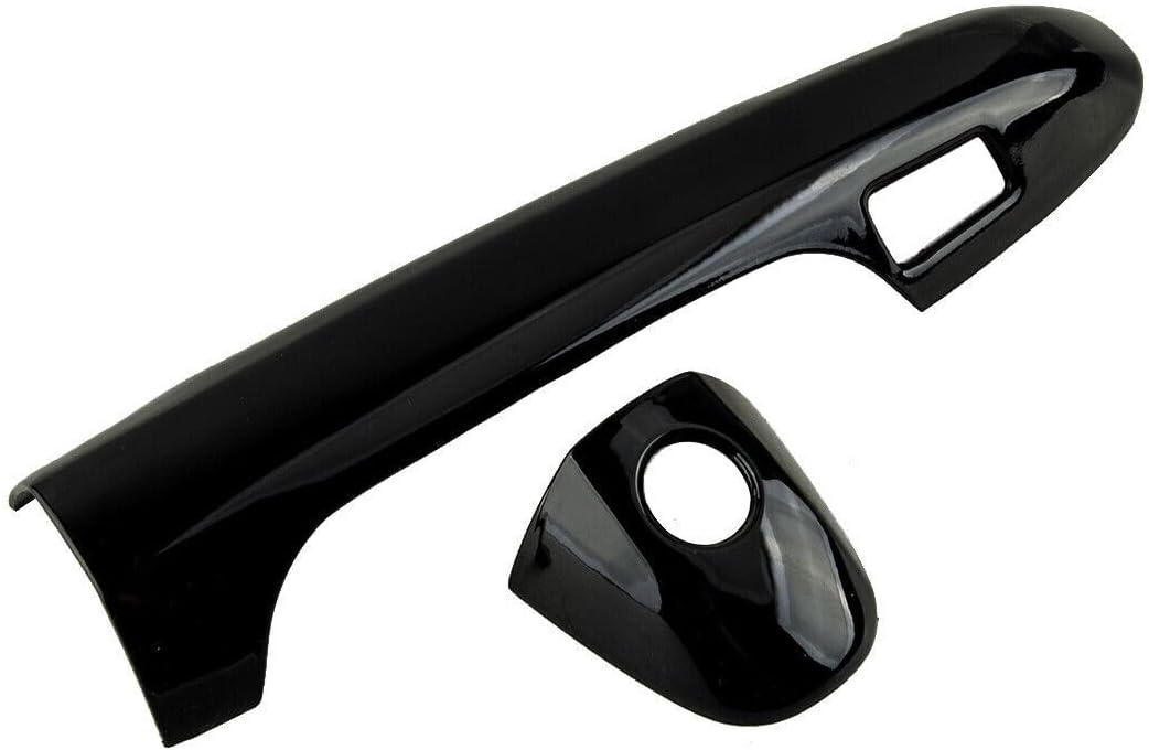 ya 2 8.15 Glossy Black for Smart Key Door Handle Cover Trim Fits for Toyota Tacoma 2016-21 Good 