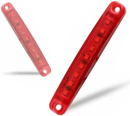 ya 4 8.10 10x Red 9 LED Sealed Side Mark Gap Light 12V Automotive Truck Trailer